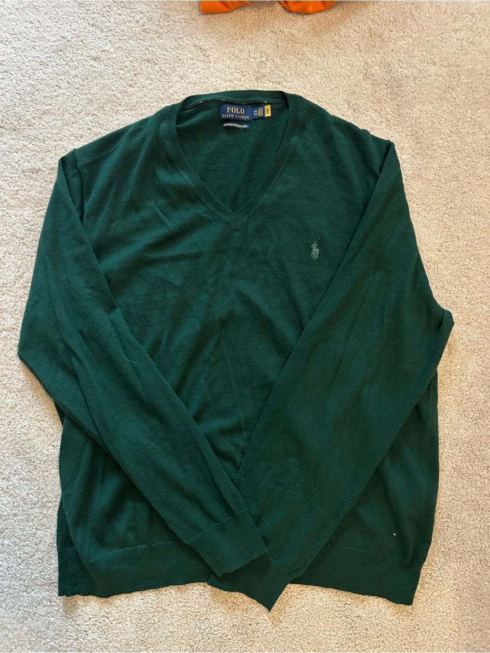 Ralph Lauren Dark Green V-Neck Sweater